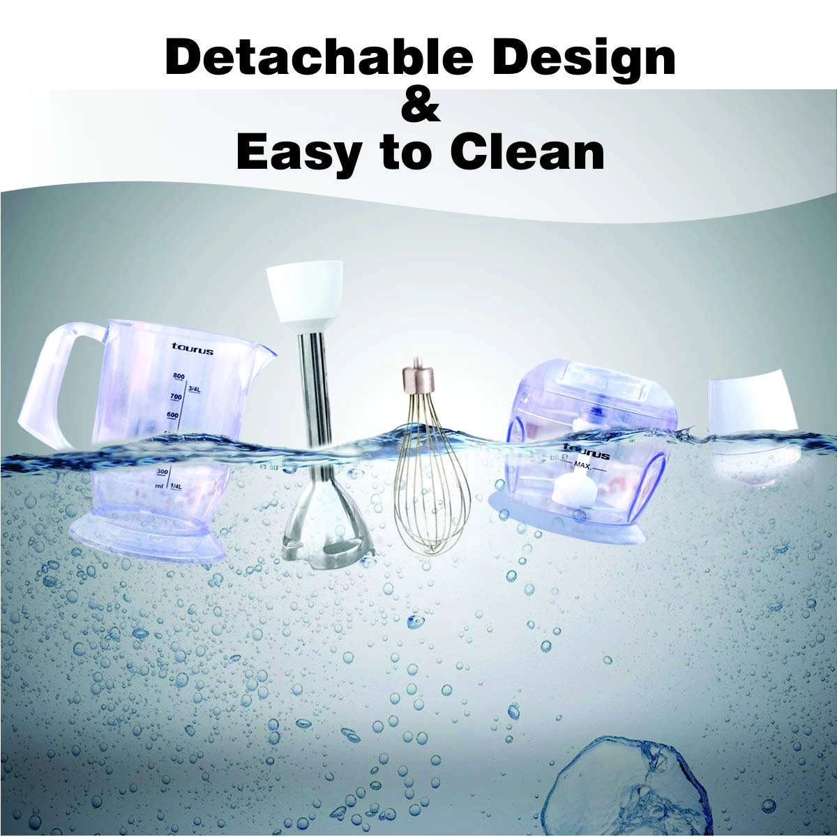 Robot 400 Plus INOX - 3in1 hand blender High efficiency chopper Includes whisker attachment