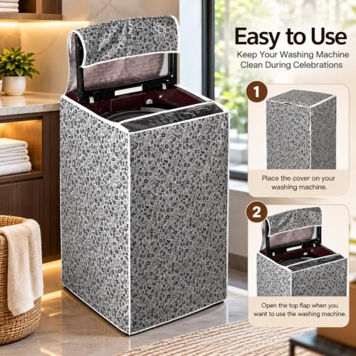 Washing Machine Cover - Suitable for 6 kg, 6.2 Kg, 6.5 Kg (56cms X 56cms X 85cms)