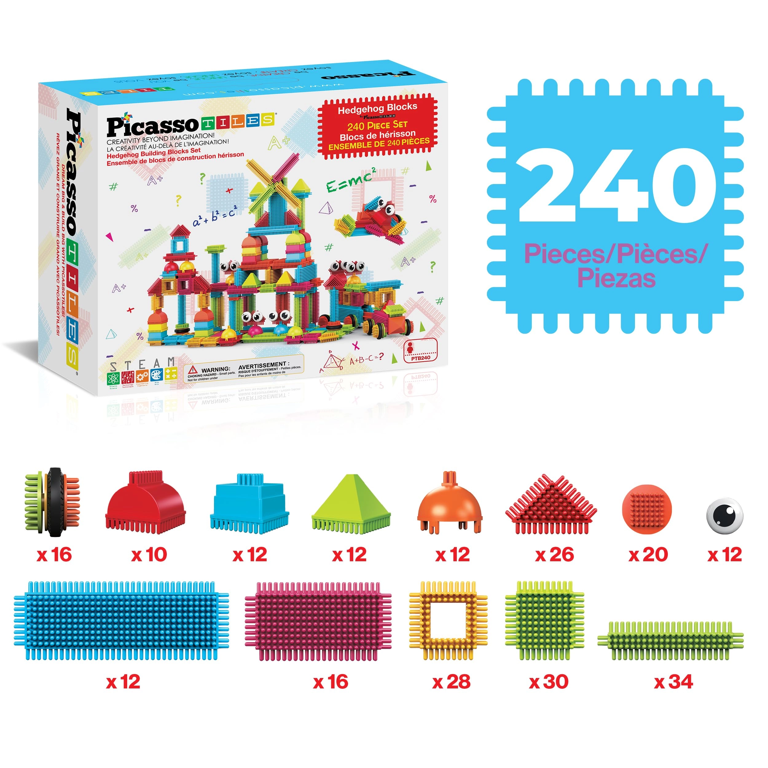 Magnetic Blocks Hedgehog Set - Hedgehog 240pcs