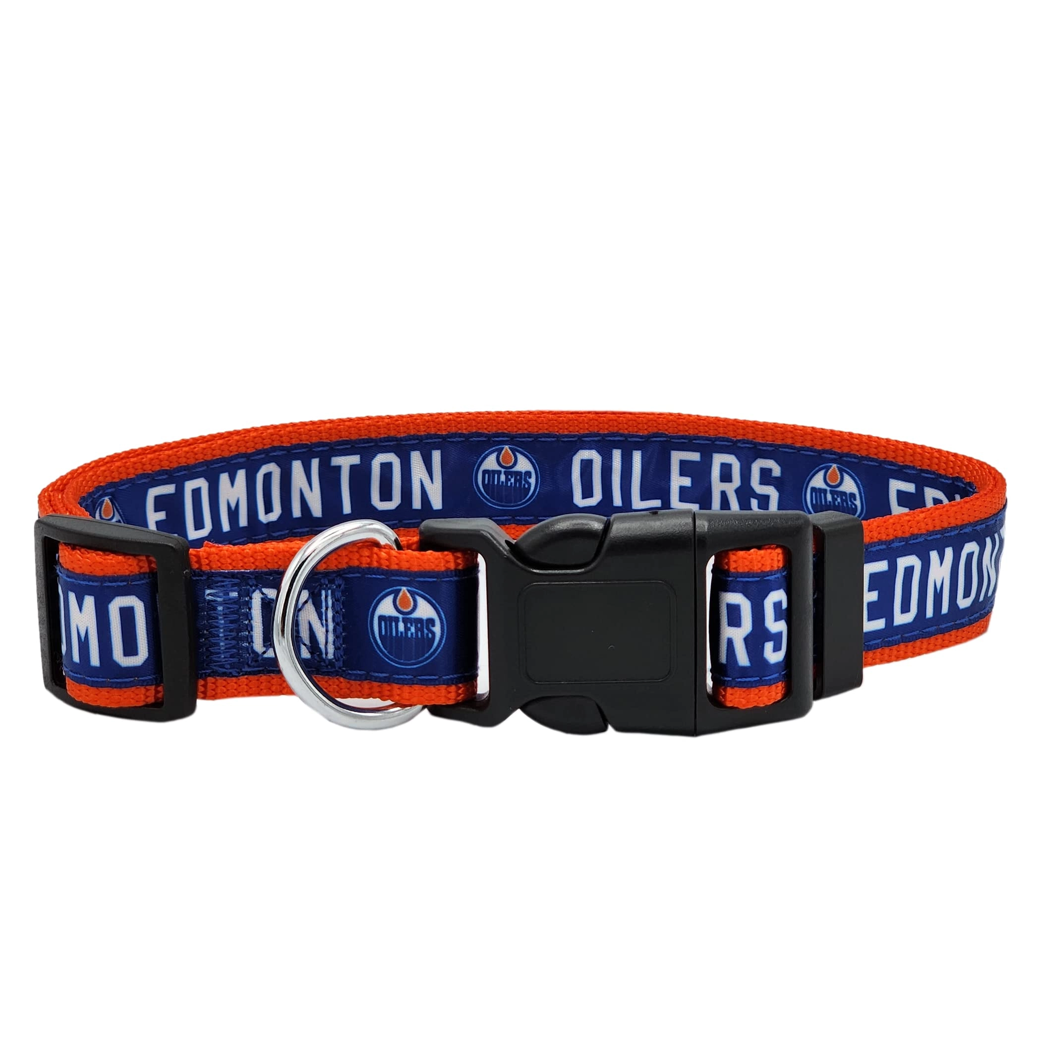 Pets First Edmonton Oilers Collar - Medium (12 - 18" Length x 0.62" Width) Dog