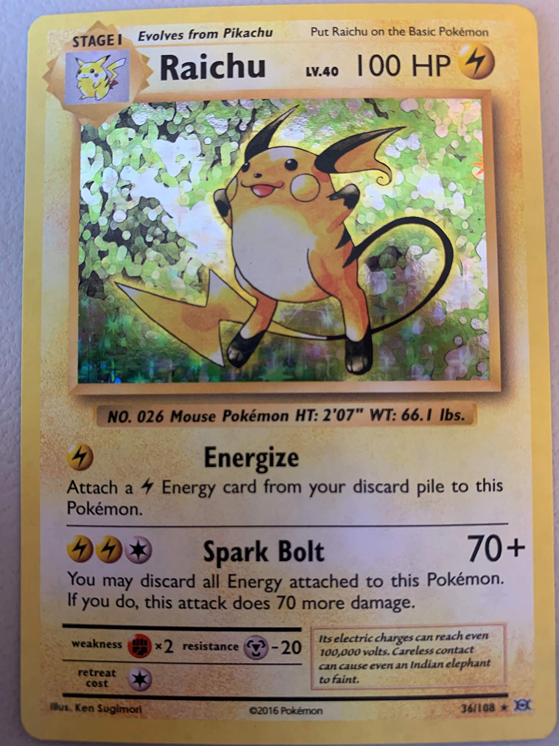 Pokmon Pokemon Raichu 36/108 - English