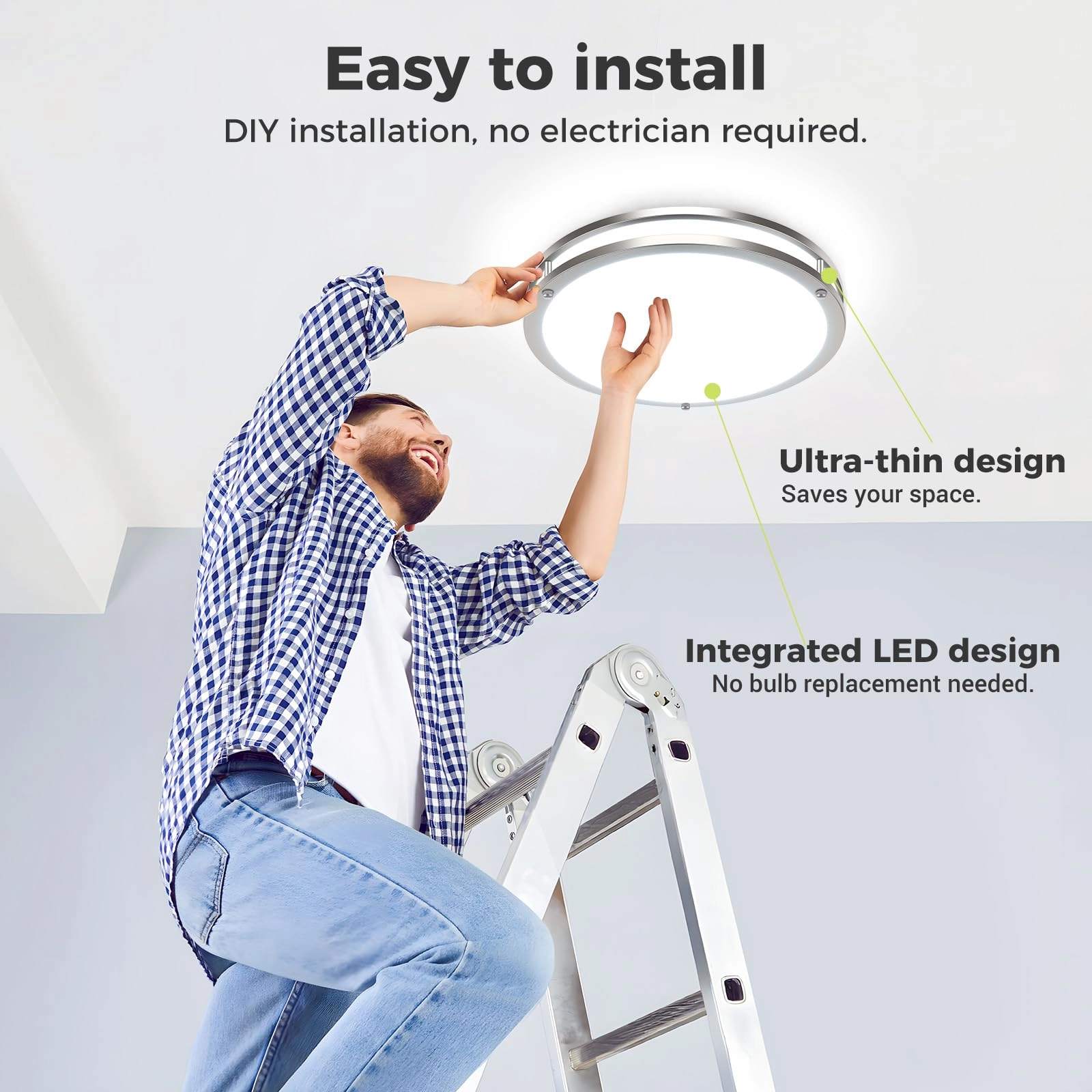 Flush Mount Ceiling Light - 5CCT Dimmable Pack