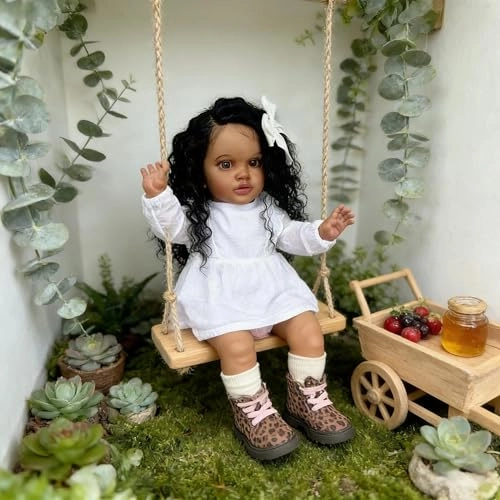 Pippa Reborn Baby Doll - 26 inch Cotton Vinyl Hand-rooted Curly Hair Ages 3+