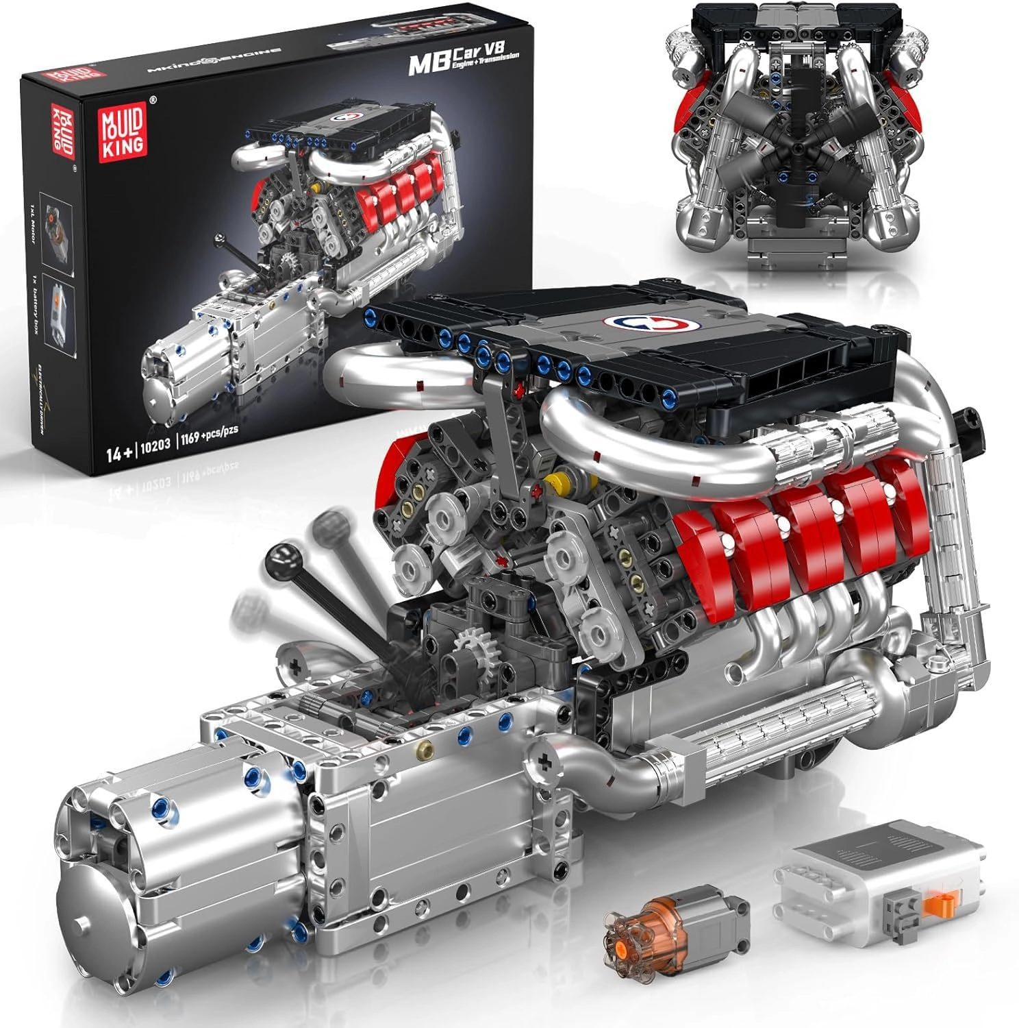 mould king 10203 V8 Engine Engineering - 8 years+ 1169 pieces
