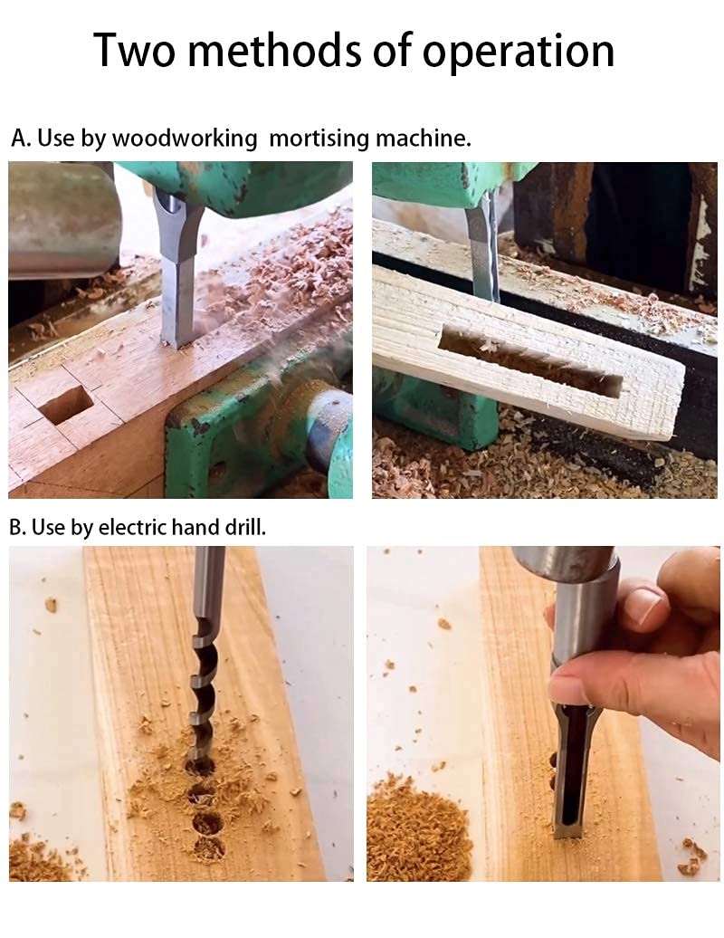 Square Hole Drill Bits - carbide 1/4 inch 5/16 inch 3/8 inch 1/2 inch