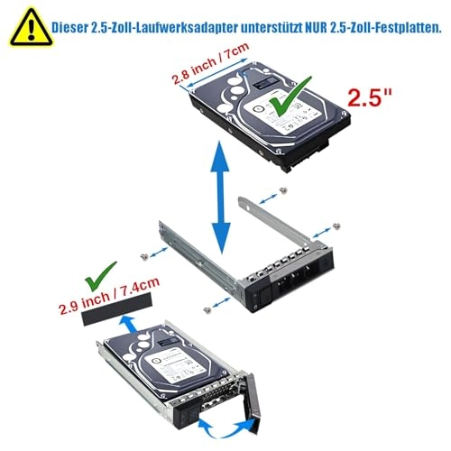 DXD9H Hard Drive Caddy Enclosure - SAS 3.5 Inches Pack