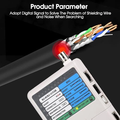 External Network Cable Tester - RJ45 RJ11 USB BNC