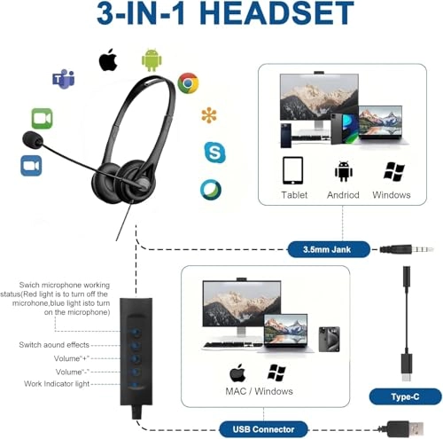 USB Headset Wired Headset