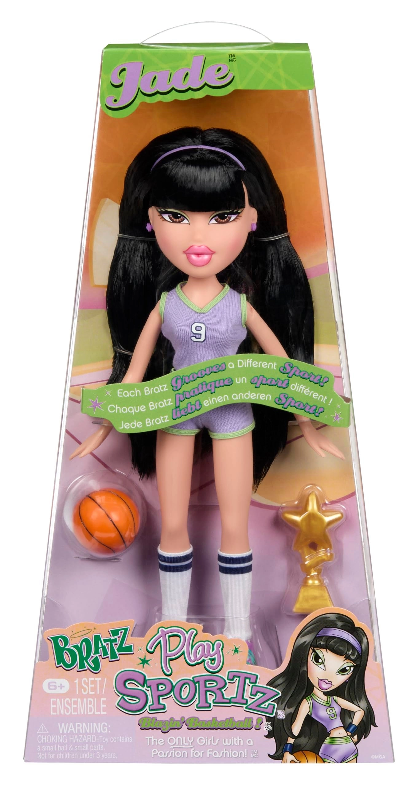 MGA Entertainment Play Sportz Jade Basketball - Fashion Doll 11.5 inches Ages 3+