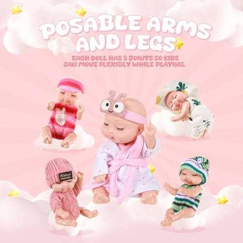 Reborn Baby Doll - 10 Pcs 4 Inch Animal Clothes Ages 3+