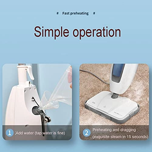 Handheld Steam Mop Cleaner - Silver 1 Mop Pad Flat mop