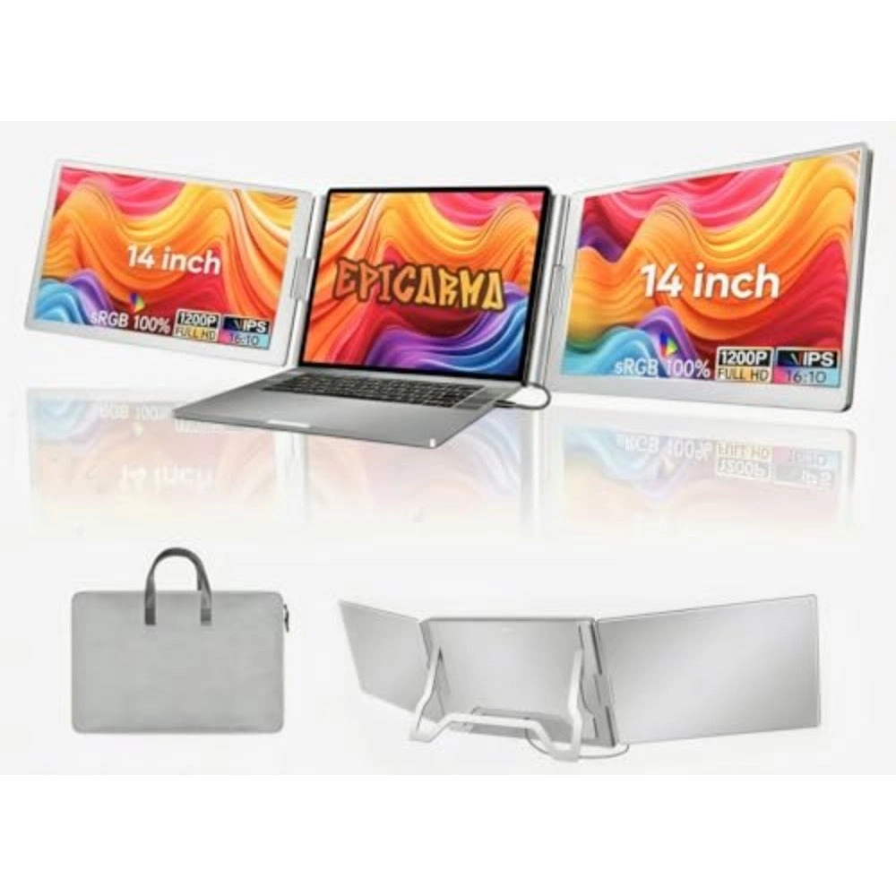 Generic S688 Pro - 14 Portable Triple Monitor Type-C Plug Play