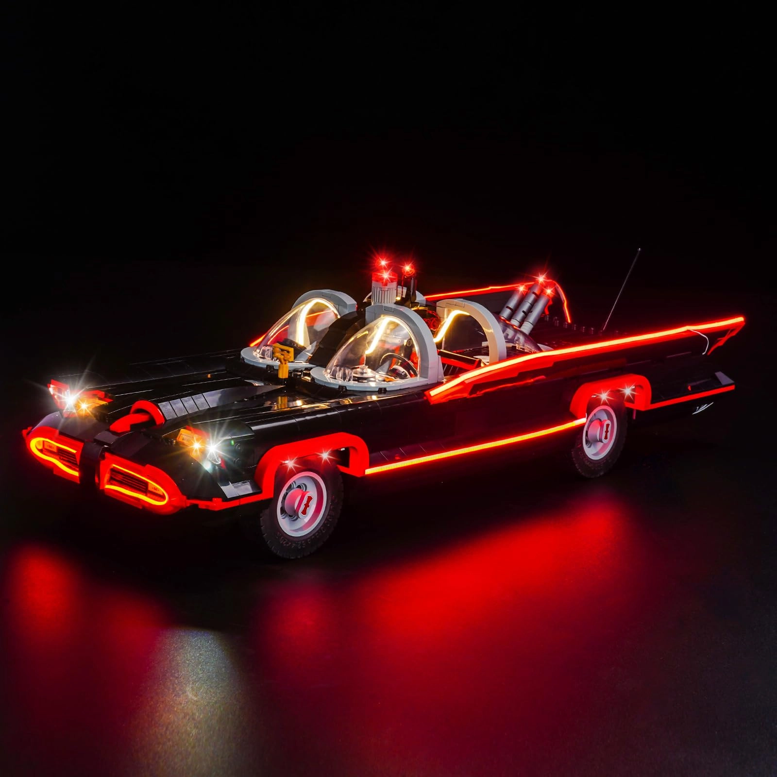 BrickBling LED Light Set Compatible with Lego 76328 B'atman: The Classic TV Series Batmobile - USB & Battery 2 light sources