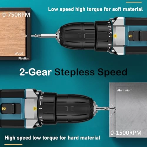 Cordless Drill Set - 2.0Ah 21V