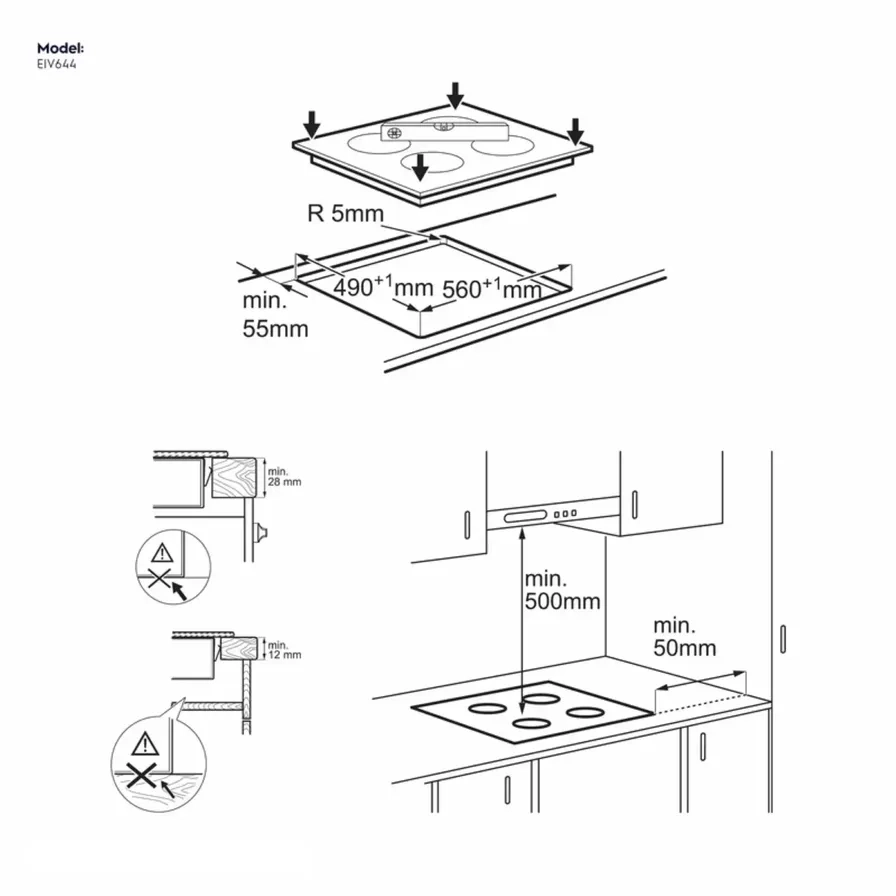 EIV644 Induction hob