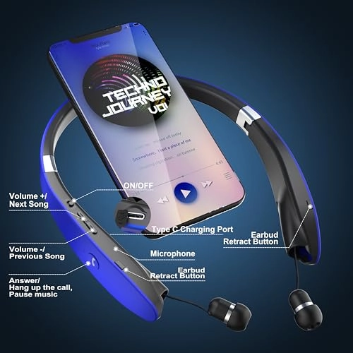 Foldable Bluetooth Headphones Wireless Headset