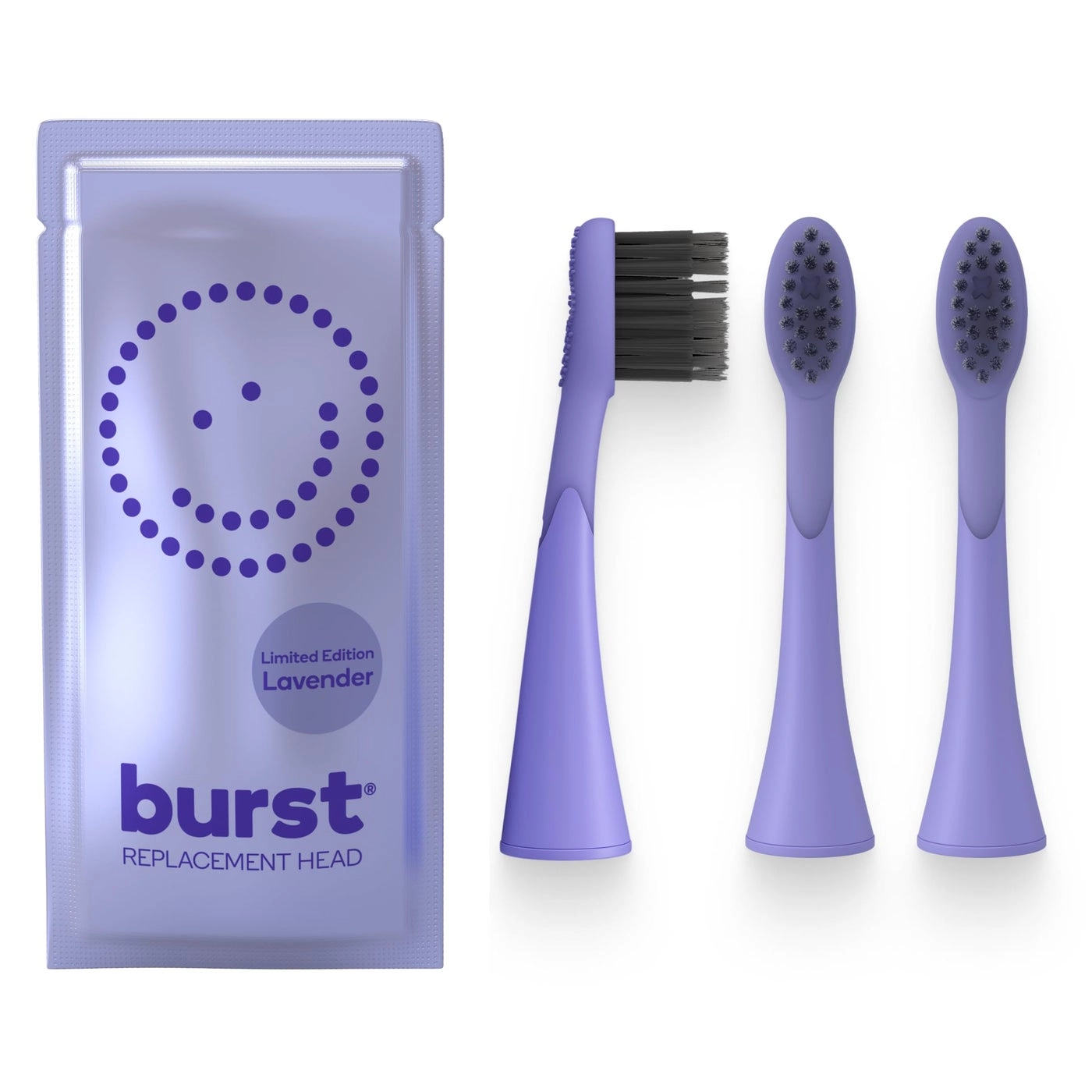 BURST Replacement Heads - 3-Pack Black Ultra Soft Bristles