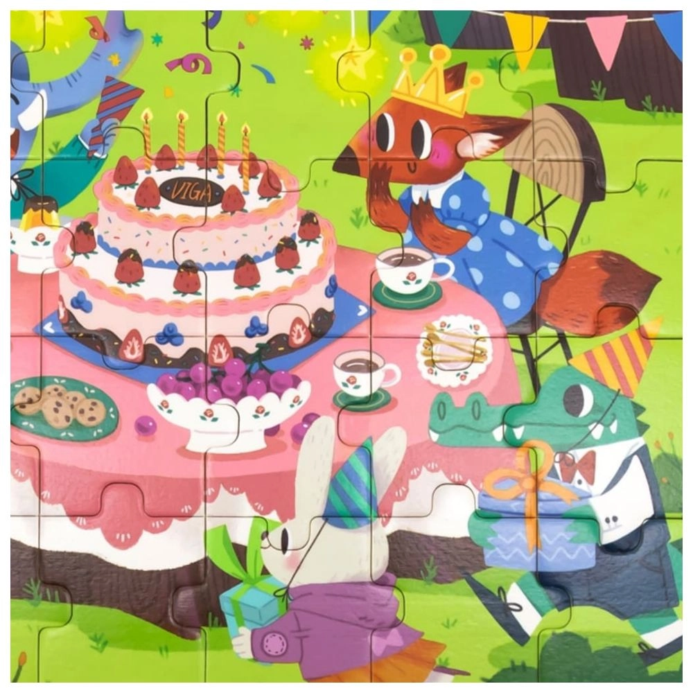 Birthday Party Wooden Puzzle (SW-44644) - 24 pcs