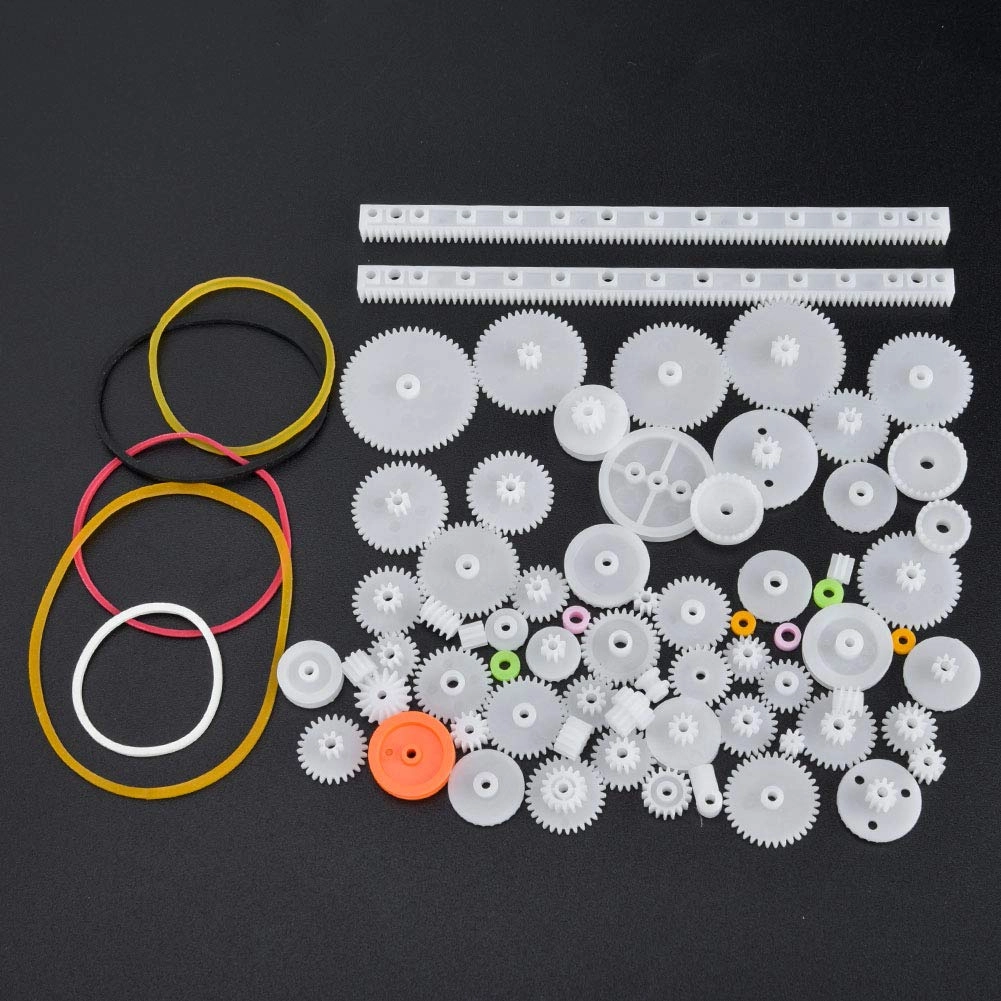 evhooe Plastic Gear Pulley Shaft Sleeve Set - 75 pieces