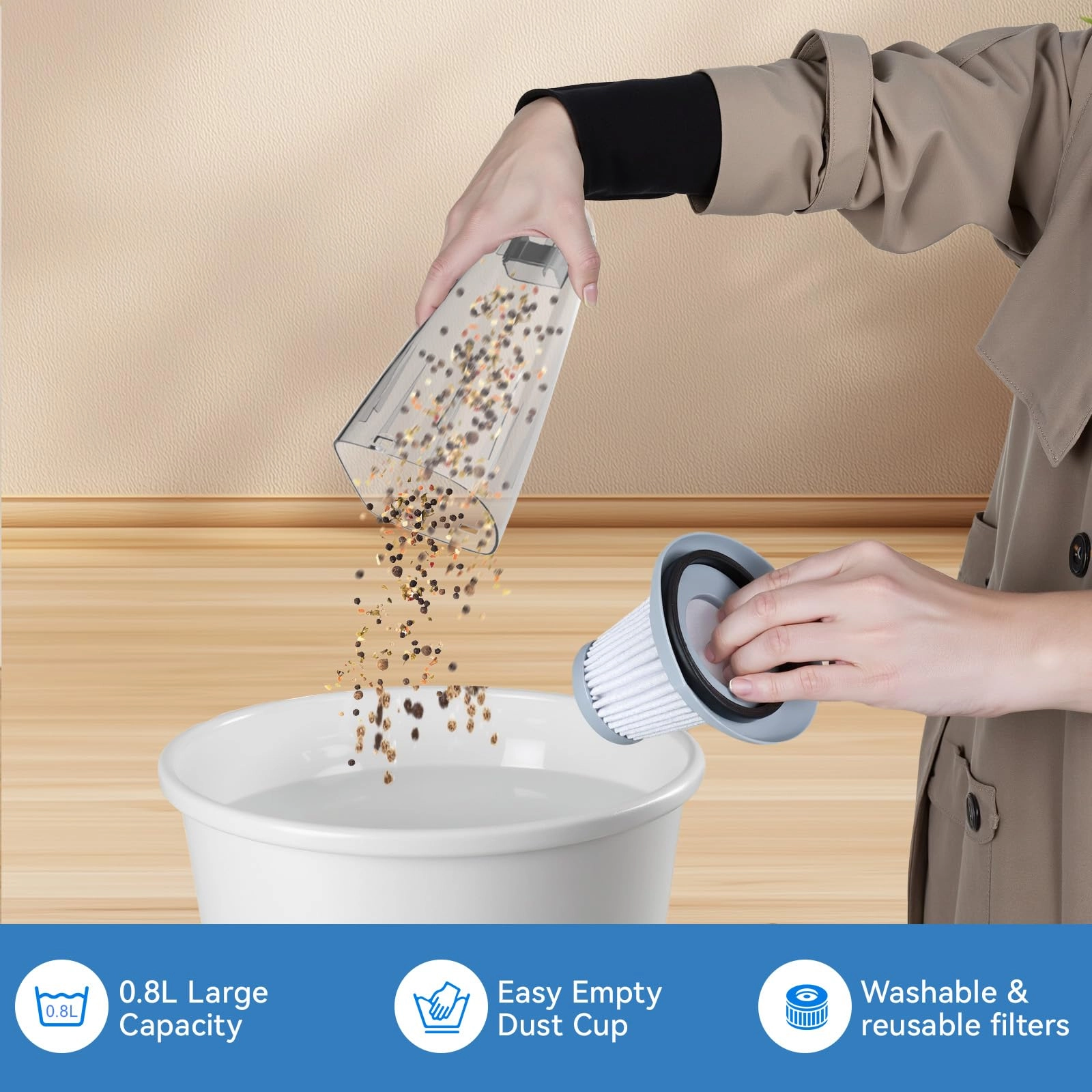 Corded Vacuum Cleaner - 12-in-1 Stick handheld