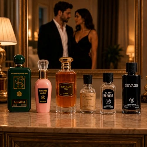 AURA VERT - 100ml + Oudh Al Layl-1966 - 100ml + Yo Soy Blanco - 100ml + Suvage - 100ml + Eclairee - 60ml + Hayati 1492 - 50ml Eau de Parfum