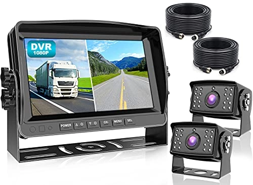 Dual Split Screen Monitor + Rear View Camera - Wired 1080P