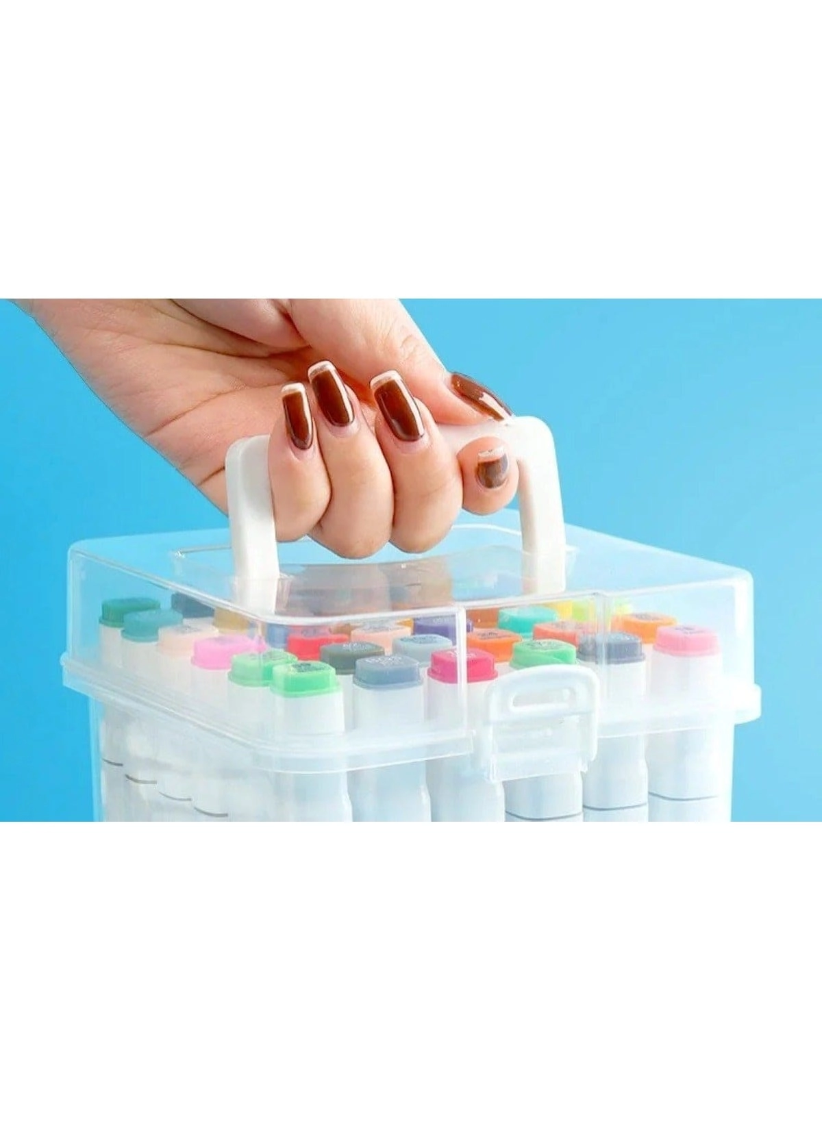 Double-Headed Soft Oily Marker Set - 60 Colors Fine and broad tips