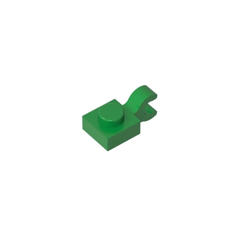Gobricks Plate Special 1x1 with Clip Horizontal - Compatible with Lego Green