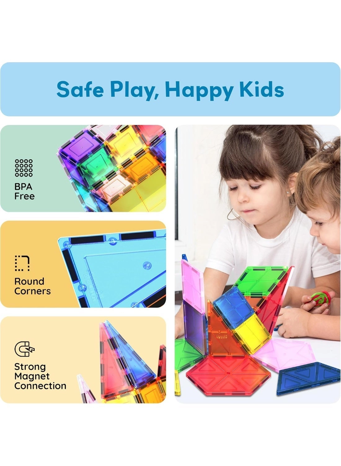 Magnetic Tiles 3D Geometry - 16 pcs