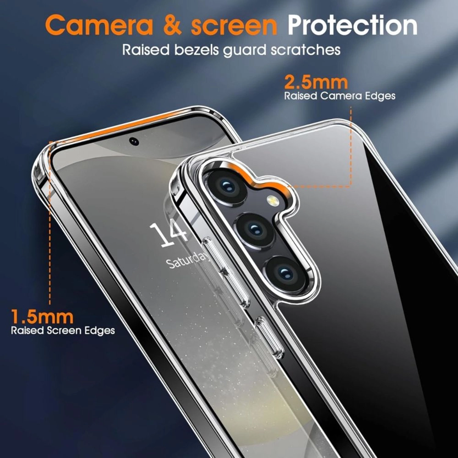 Clear Case Slim Transparent Shockproof Cover for Samsung Galaxy S24 Plus