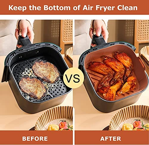 Silicone Air Fryer Basket Liners - Aluminum, Plastic 2Pcs