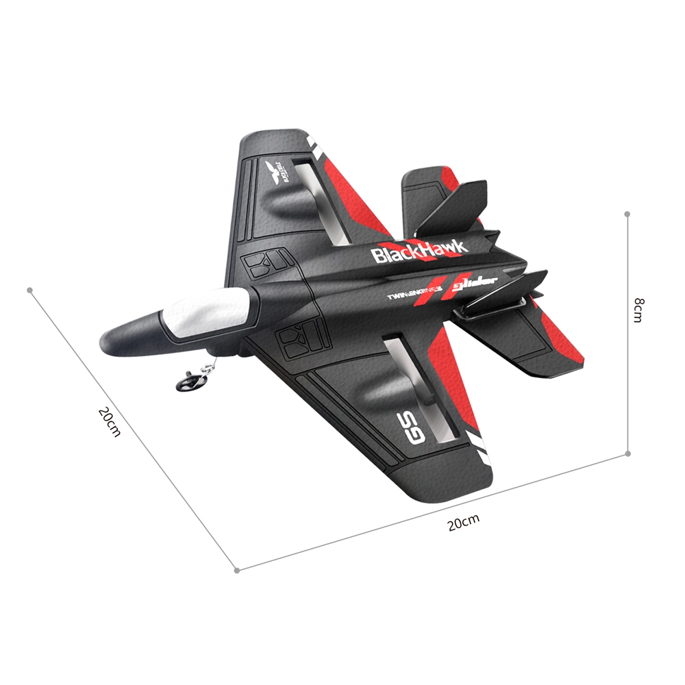 Blackhawk Remote Control Glider Fighter - 2-Channel Compact
