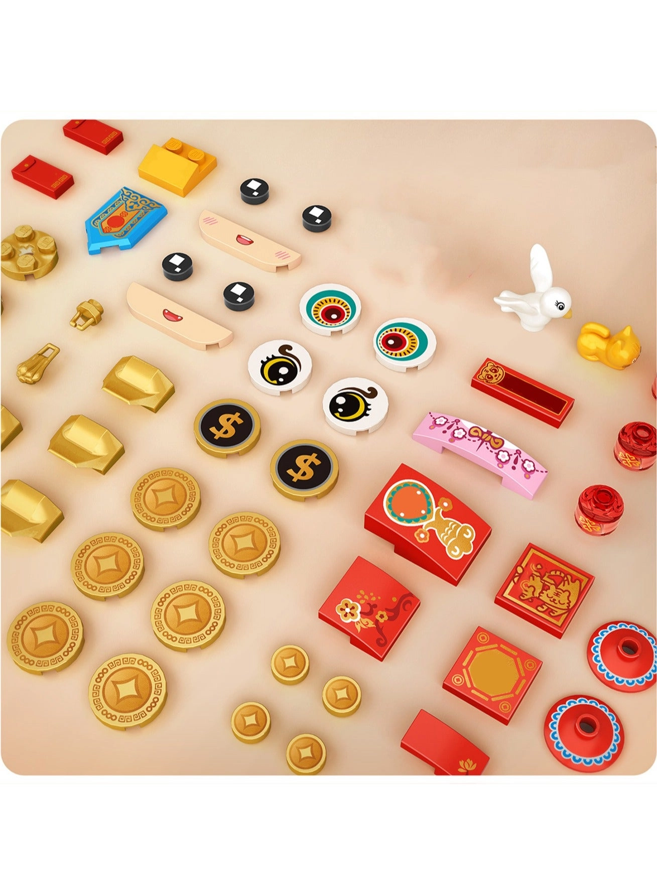 Girl Model Set - Red Clothes Girl 624 pcs