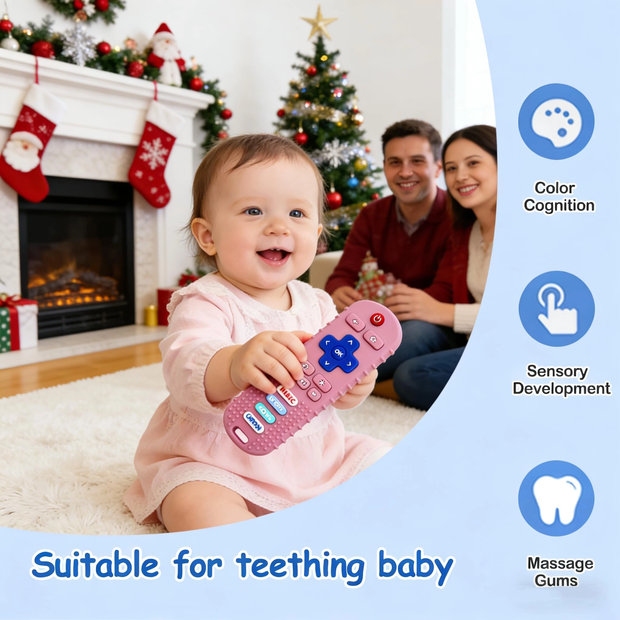 3 Pack Remote Control Shape Teethers - Silicone