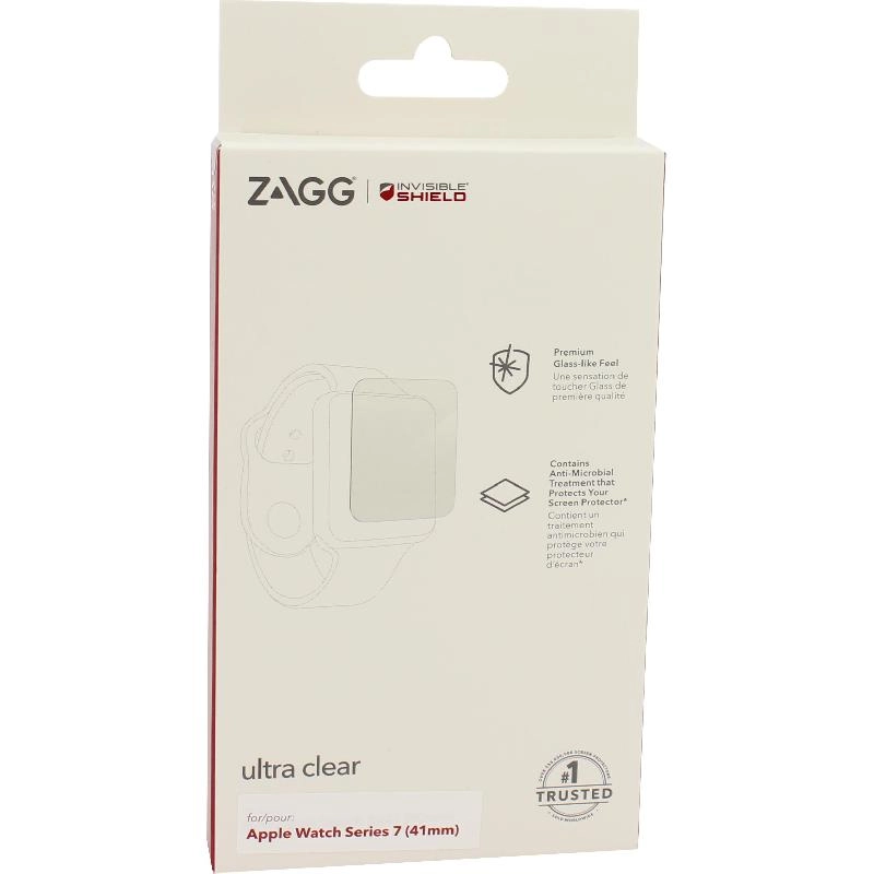 ZAGG Screen Protector for Apple Watch Series 8 41mm/Watch Series 7 41mm - Tempered Glass 2X Shatter Protection Advanced Clarity Edge-to-Edge