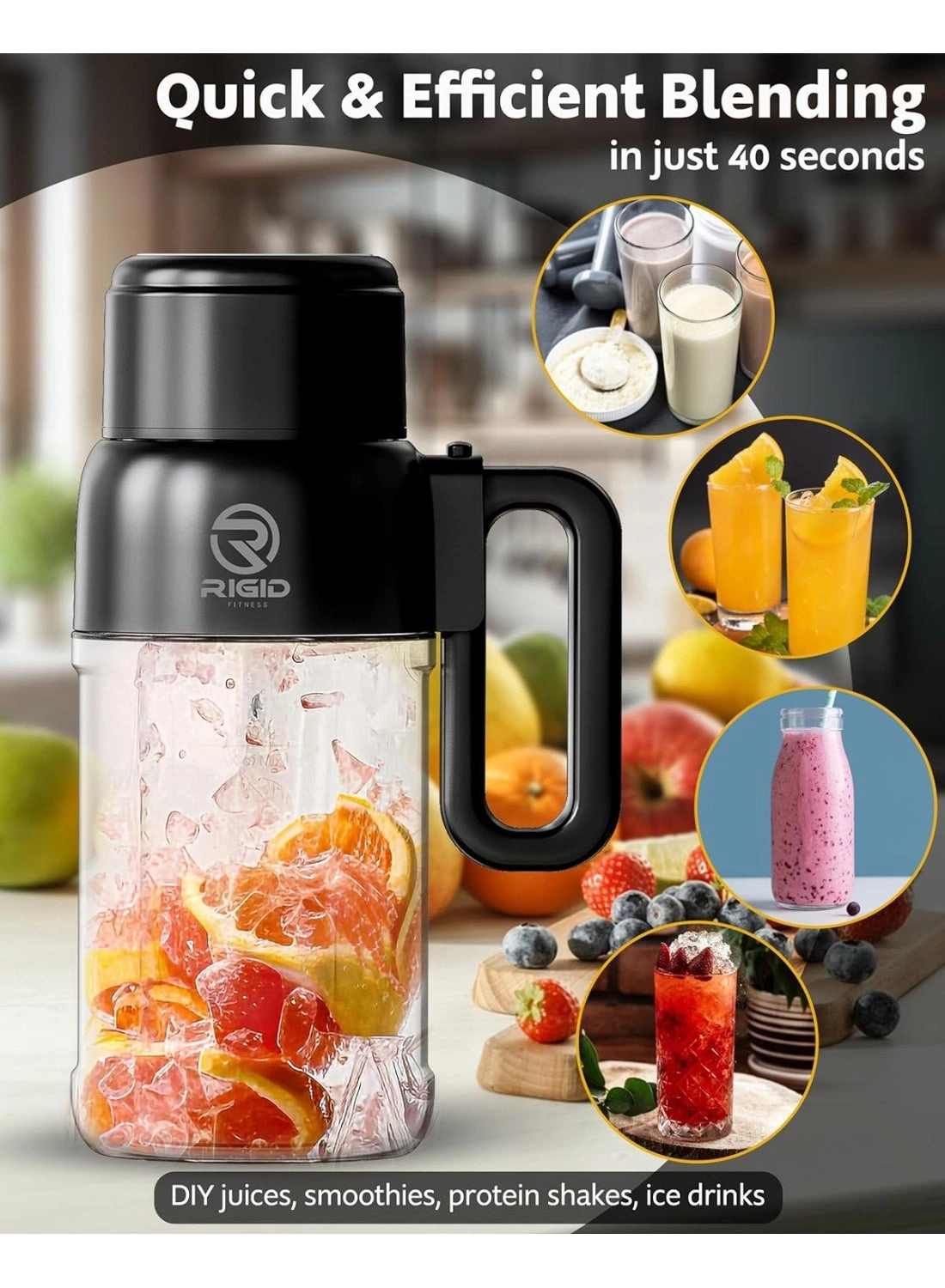 Portable Smoothies Blender Bottle - 120W