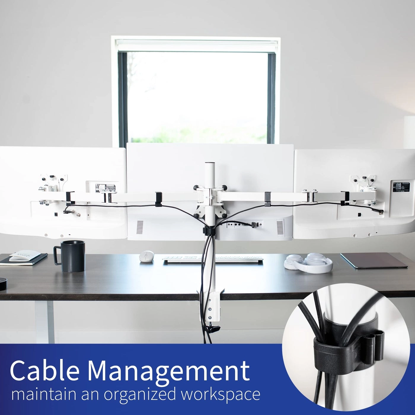 Triple Monitor Mount - three 24" 100x100mm