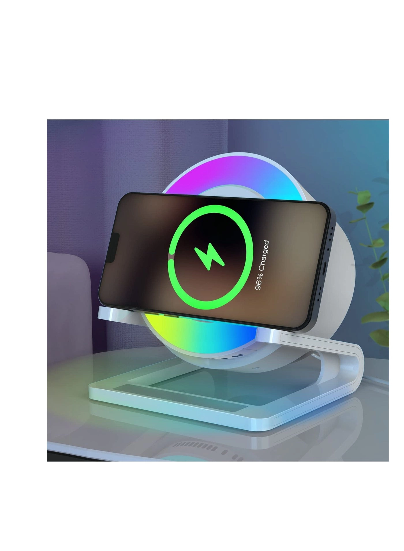 Excefore Night Lights Bluetooth Speaker - Type-C white