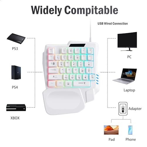 One Handed Gaming Keyboard - Wired