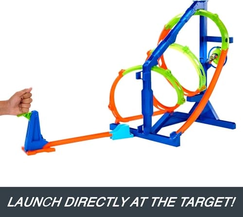Action Corkscrew Triple Loop Track Set - 1 Toy Car