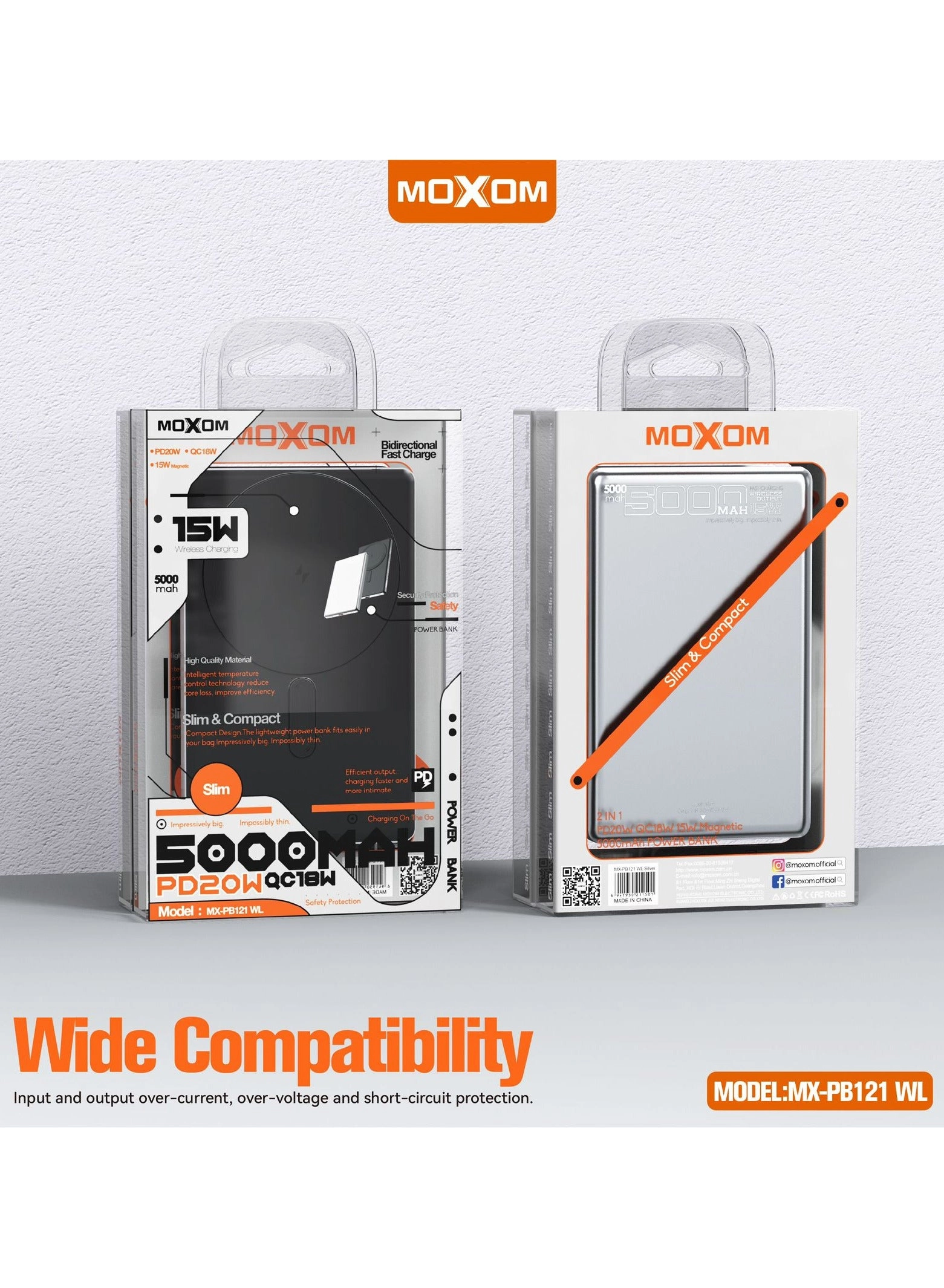 MX-PB121 - 5000mAh PD20W QC18W 15W