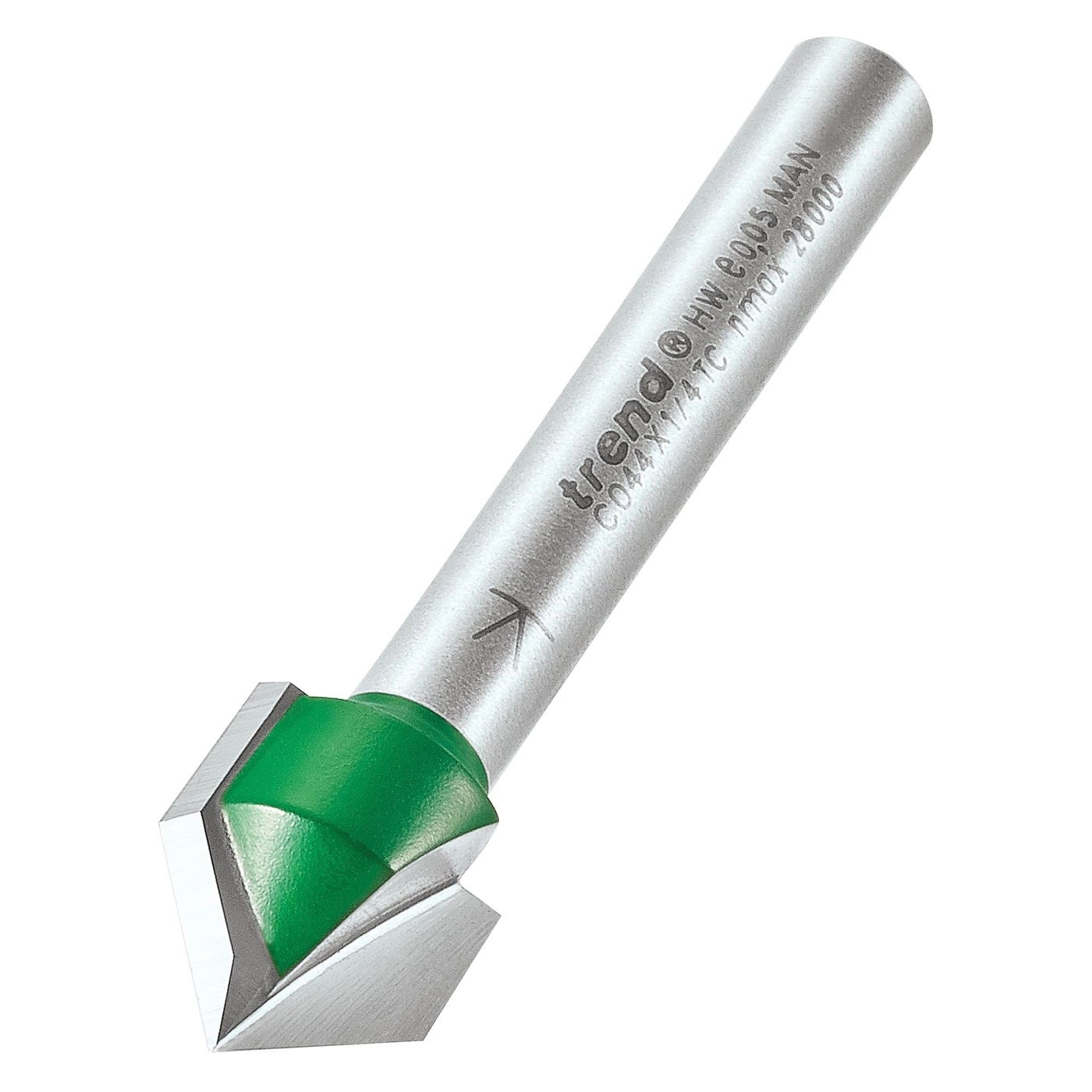 Two Flute Chamfer Router Bit - 1/2 Inch 1/4 Inch