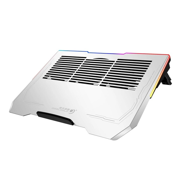 Porodo Gaming Multi-Fan Cooling Pad - 5 RGB Fans Up to 17"