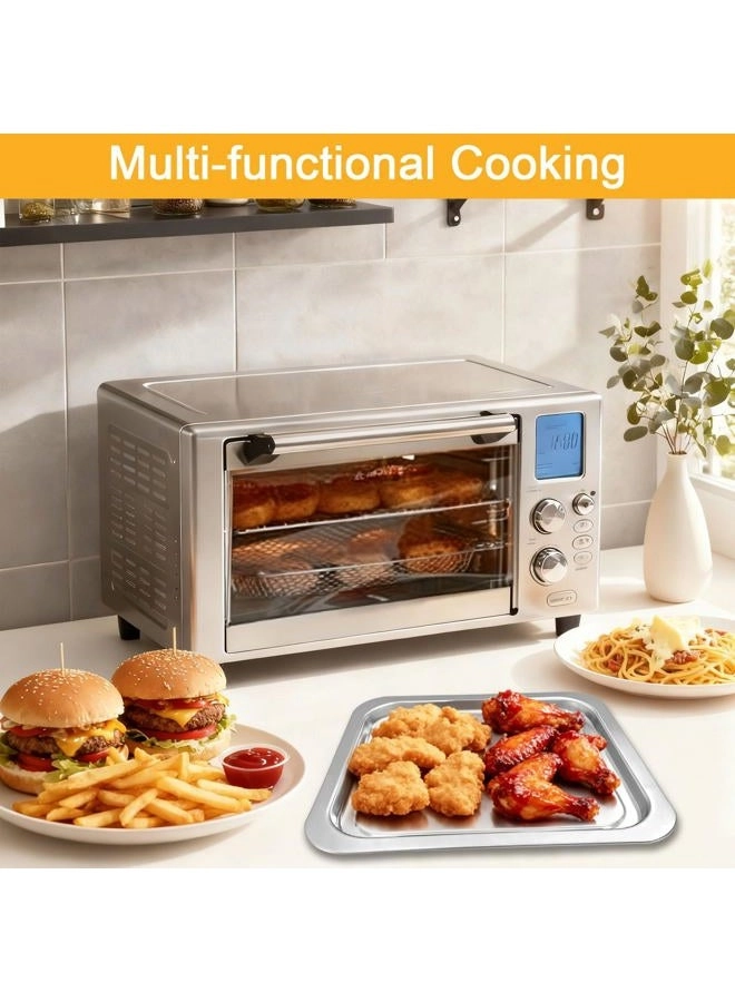 Air Fryer Grill Pan - 12''×10'' + Air Fryer Wire Rack - 12.4''×10''