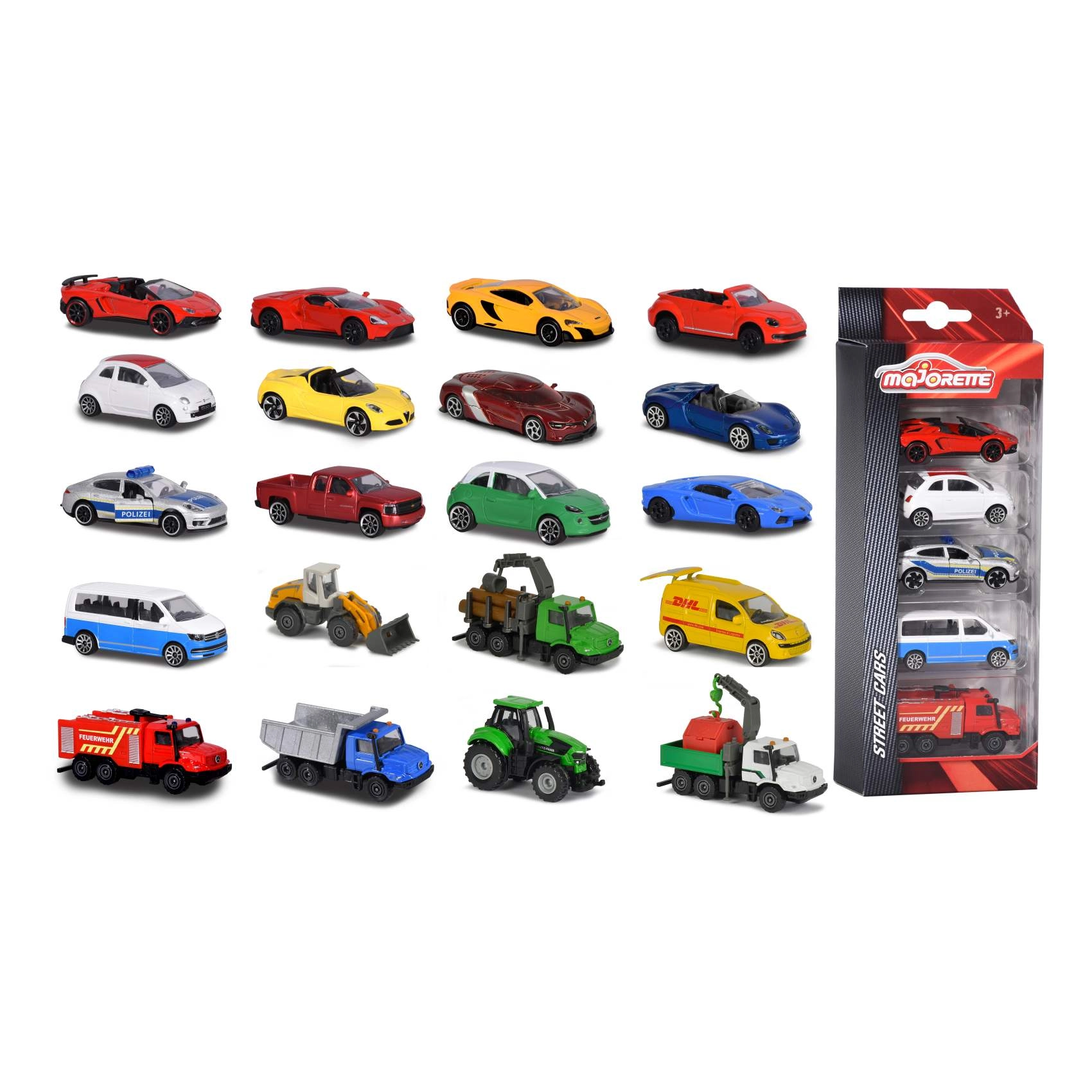 Die-Cast Street Car Set - 5 pcs