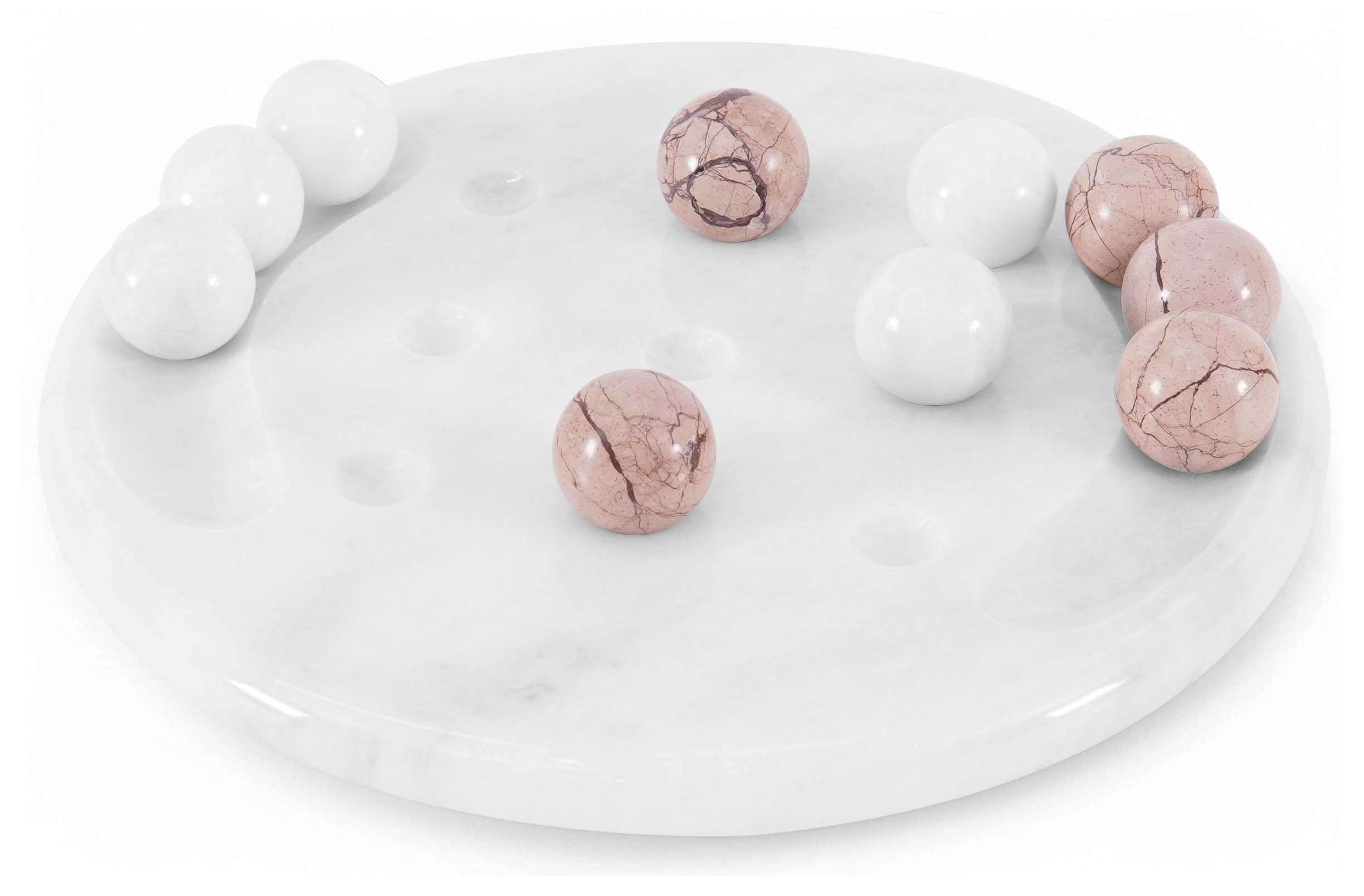 tic_tac_toe - Marble Handmade Red and Coral