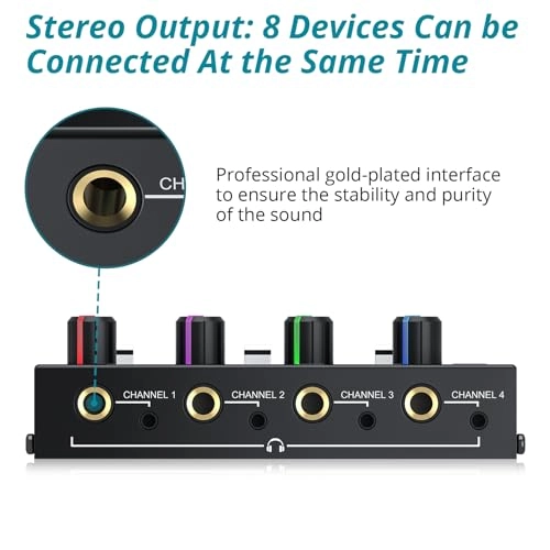 4 Channel Headphone Amplifier - Ultra Stereo RGB