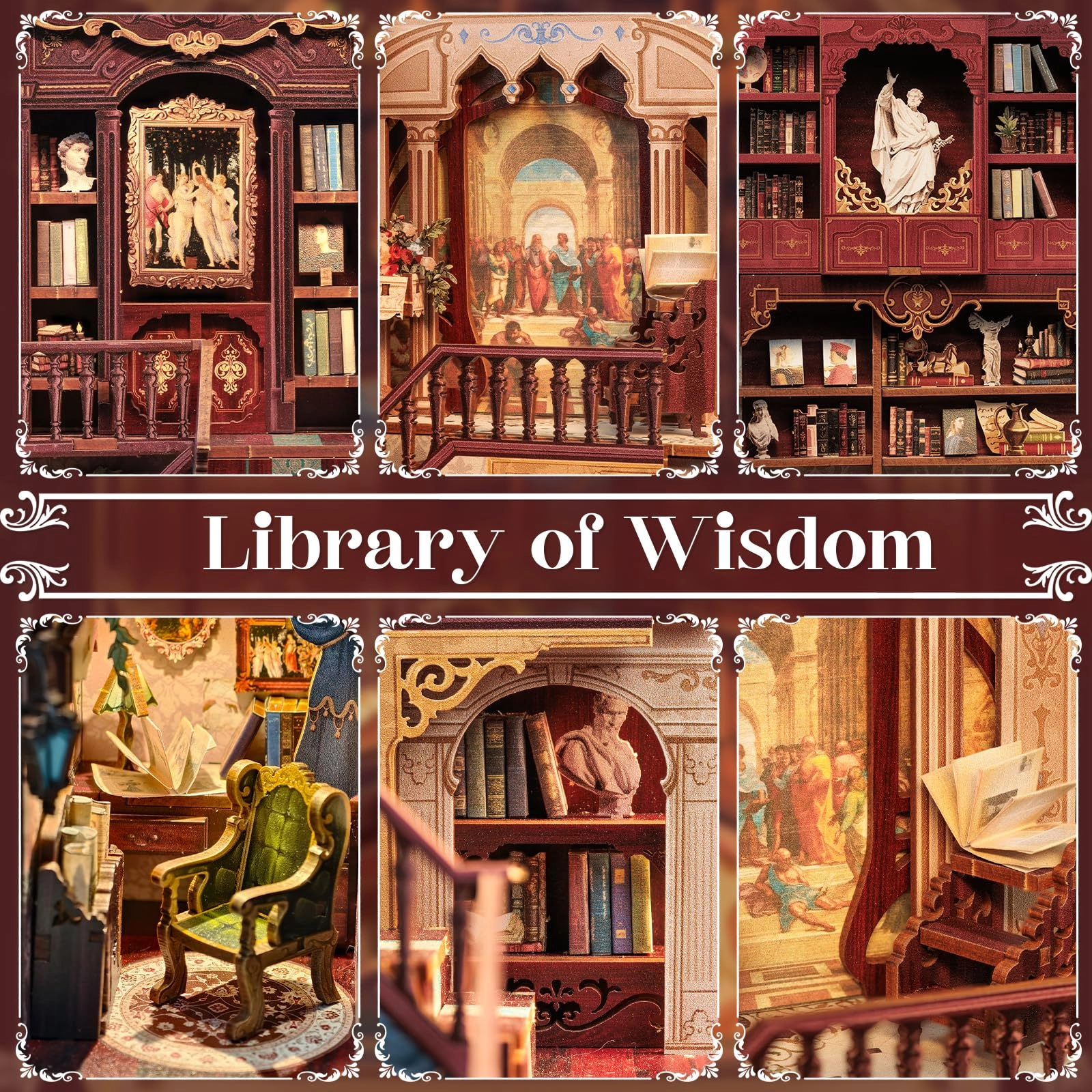 Book Nook Kit - Library of Wisdom 1:12