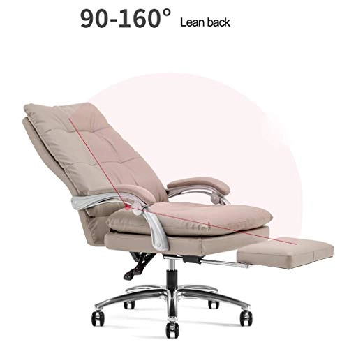 Desk Chair - PU Leather Brown High Back