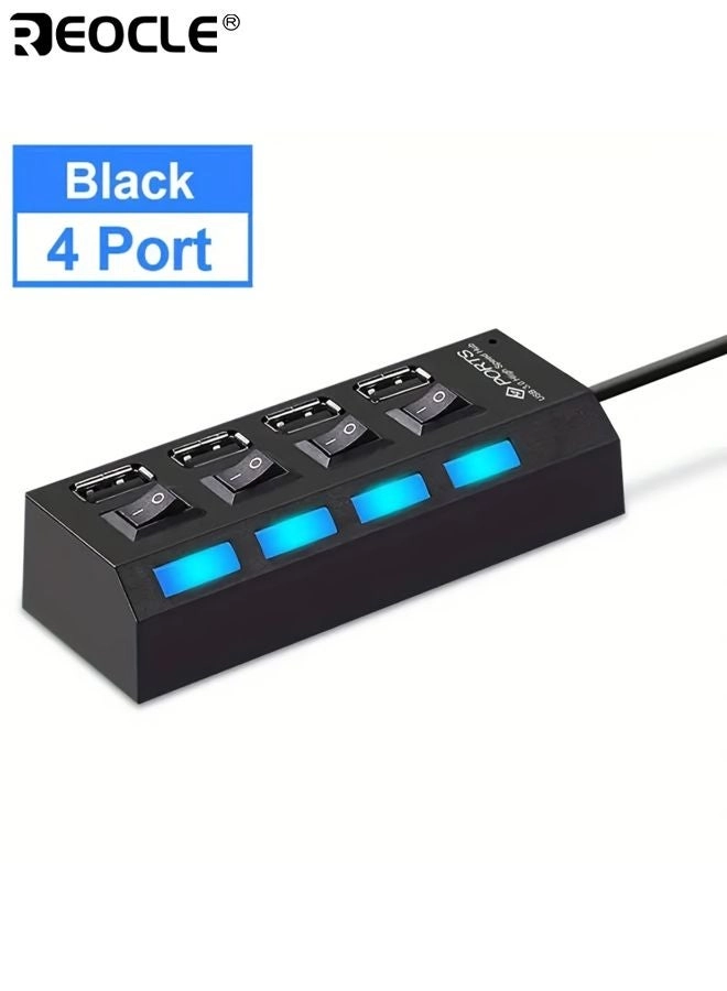 REOCLE USB2.0 Splitter Hub - PC Laptop